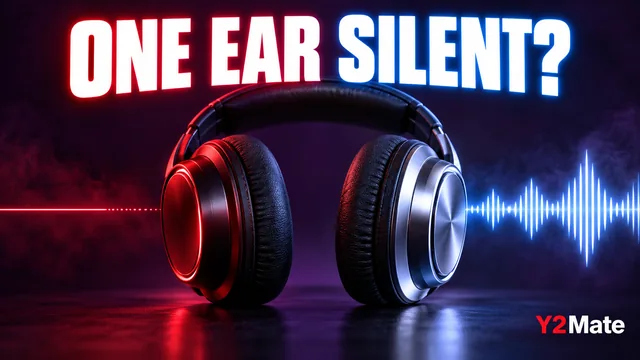 Headphones with distinct left and right lighting for an audio channel check