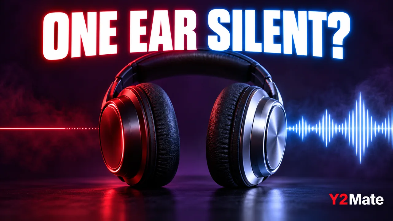 Headphones with distinct left and right lighting for an audio channel check