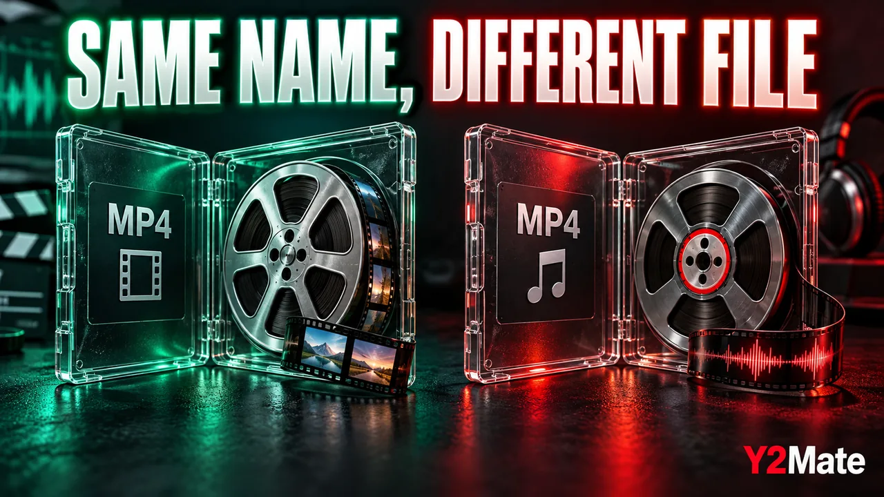 Two media containers with different inner audio and video elements