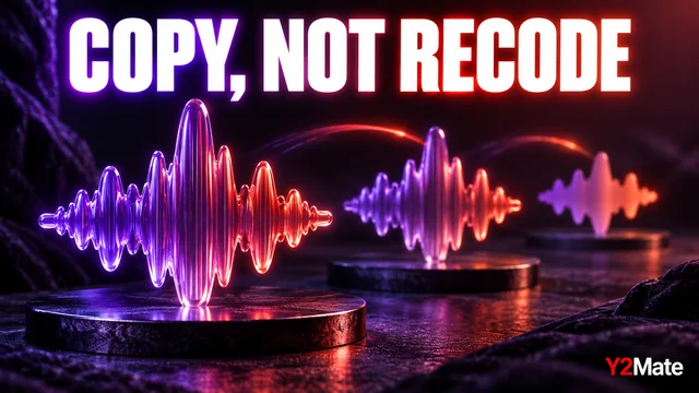 Three waveform shapes illustrating repeated audio encoding